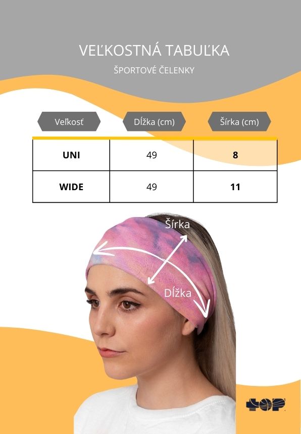 Tabulka velikosti  sportove celenky by utopy